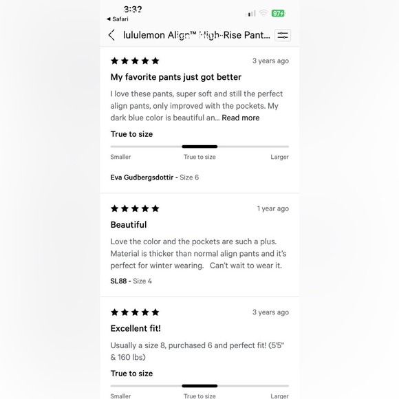 Lululemon Aligns 25” with Pockets - Picture 9 of 11